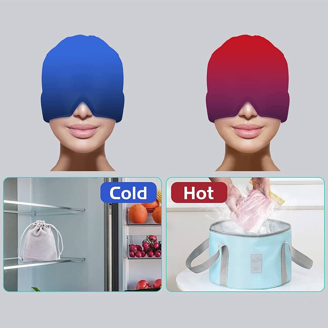 Migraine Relief Cap | Headache Gel Hot Cold Therapy lce Cap For Relieve Pain