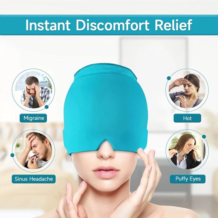 Migraine Relief Cap | Headache Gel Hot Cold Therapy lce Cap For Relieve Pain